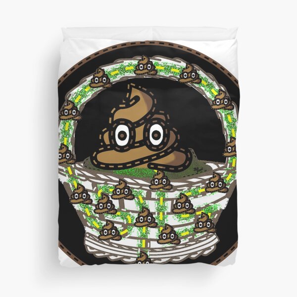 Sh!t in a Handbasket? Fear Not! (Playful Art) Duvet Cover