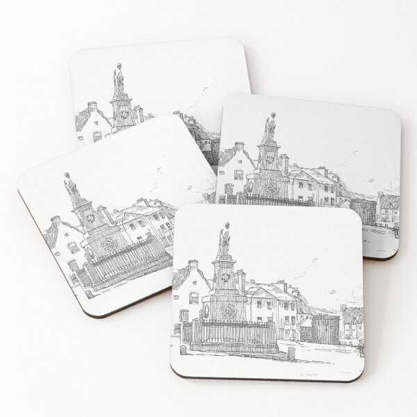 Item preview, Selkirk Market Place 1837 | Vintage Illustration designed and sold by yourscotborders.