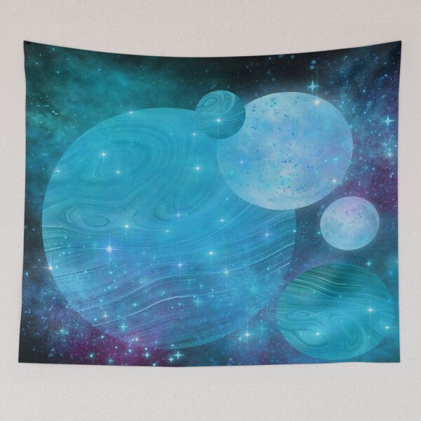 Item preview, Cyan Galaxy Clouds Clipart designed and sold by Barbaroot.
