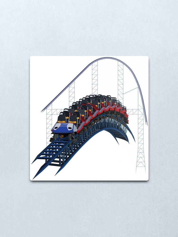 Alternate view of Millennium Forces Airtime Design Metal Print