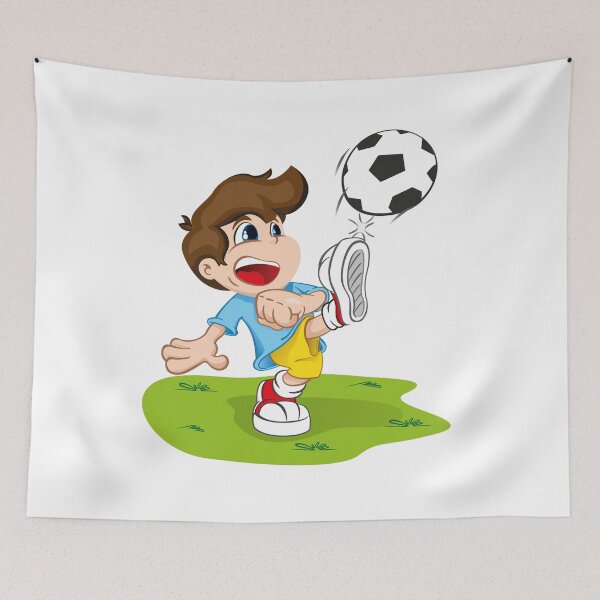 Item preview, Illustration is a character child kicking a ball. Ideal for health and institutional information designed and sold by LucianoCosmo.