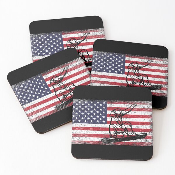 Item preview, Snowboarding American Flag Patriotic Snowboarder Gift designed and sold by MakeGoodChoices.
