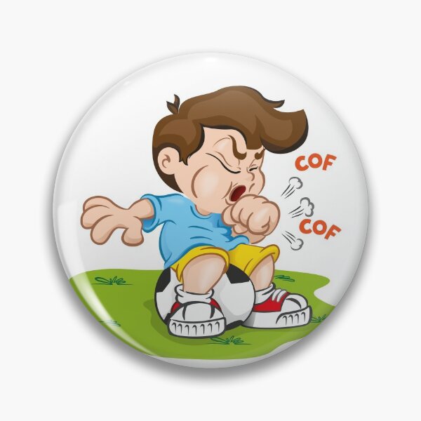 Item preview, Illustration is a character child with cough and sitting on a ball. Ideal for health and institutional information designed and sold by LucianoCosmo.
