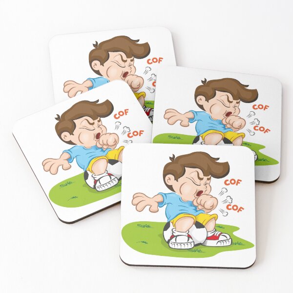 Item preview, Illustration is a character child with cough and sitting on a ball. Ideal for health and institutional information designed and sold by LucianoCosmo.