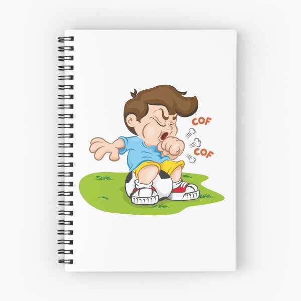 Item preview, Illustration is a character child with cough and sitting on a ball. Ideal for health and institutional information designed and sold by LucianoCosmo.