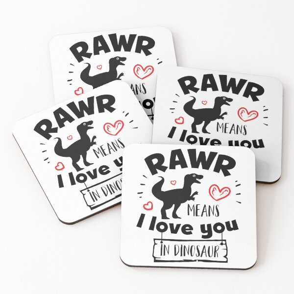 Item preview, Rawr Means I Love You in Dinosaur designed and sold by arrowroses.