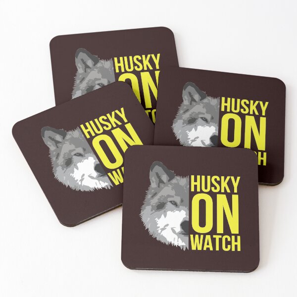 Item preview, husky on watch, husky. pantone color of 2021. gray and illuminating designed and sold by efenem.