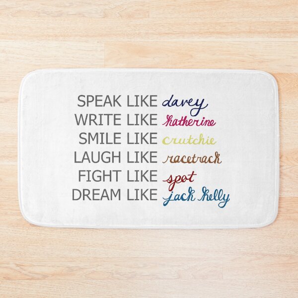 Item preview, Newsies Speak Write Smile Laugh Fight Dream designed and sold by Bemi7.