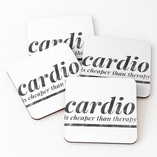 Item preview, Cardio is Cheaper than Therapy designed and sold by Letters-Art.