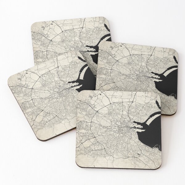 Item preview, Dublin Ireland Vintage Street Map With Co-ordinates designed and sold by RossWilson12.