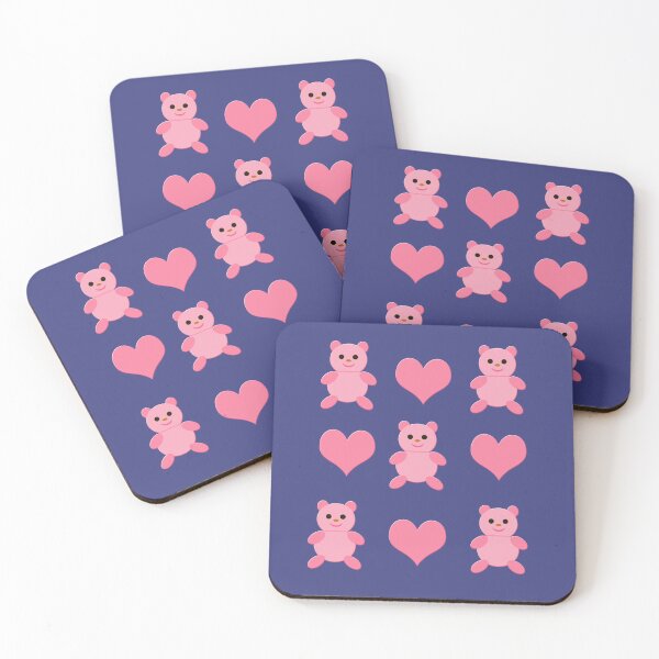 Item preview, Pink teddy bear with hearts designed and sold by Laura Greco.