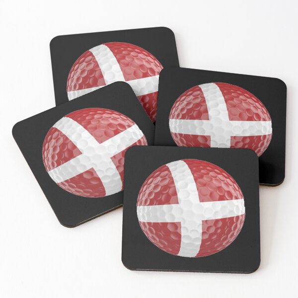 Item preview, Denmark Flag Golf Ball designed and sold by Mxdesign888.
