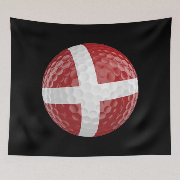 Item preview, Denmark Flag Golf Ball designed and sold by Mxdesign888.