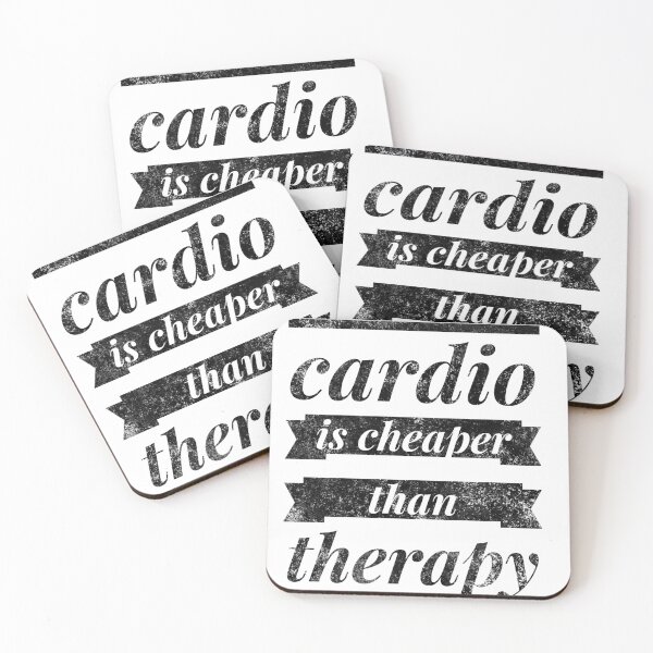 Item preview, Cardio is Cheaper than Therapy designed and sold by Letters-Art.