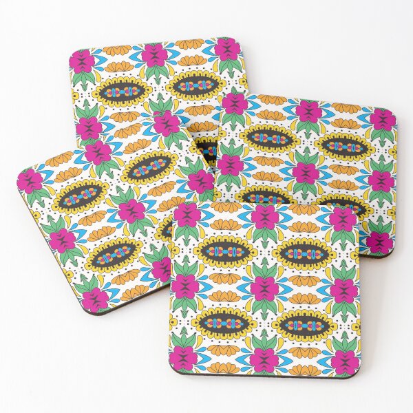 Item preview, Super Colorful Bright Retro Flowers 15 - Abstract Geometric Seamless Pattern designed and sold by FlawlessPattern.