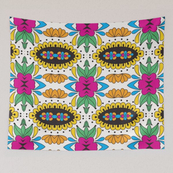 Item preview, Super Colorful Bright Retro Flowers 15 - Abstract Geometric Seamless Pattern designed and sold by FlawlessPattern.