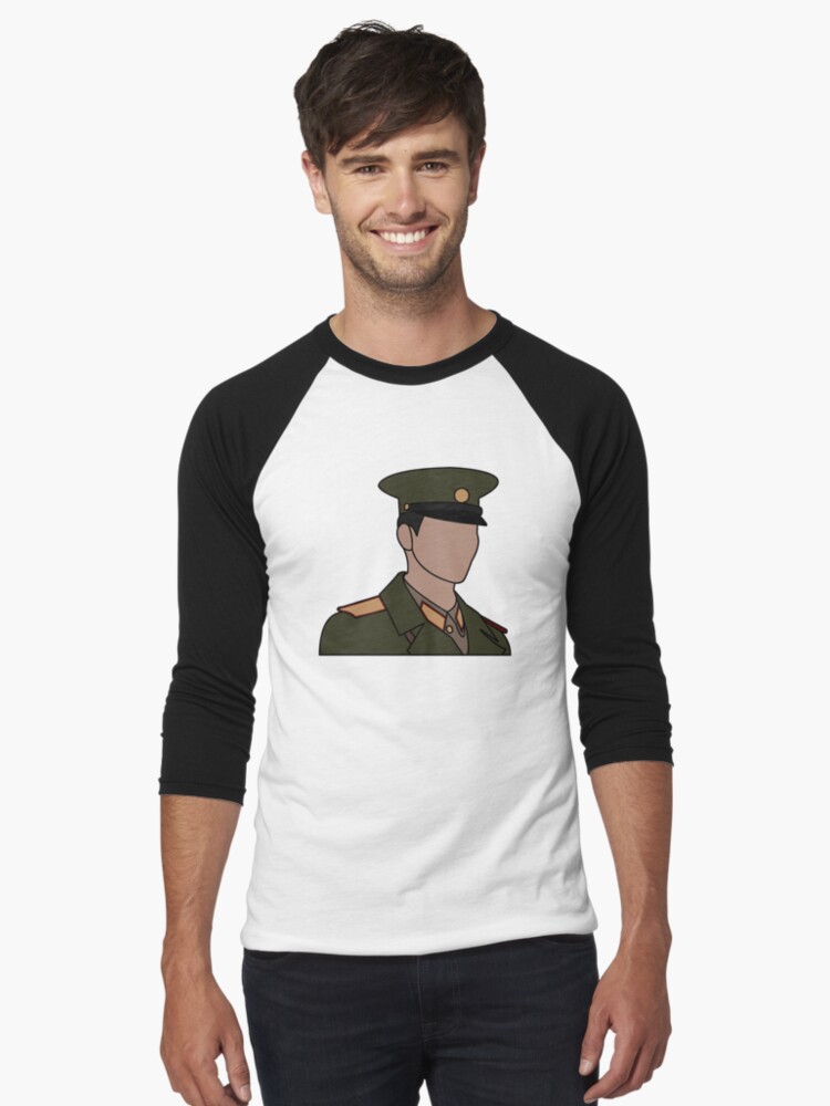 Thumbnail 1 von 3, Baseballshirt mit 3/4-Arm, Crash Landing On You - Kapitän Ri - Hyun bin designt und verkauft von AJ-DesignCo.