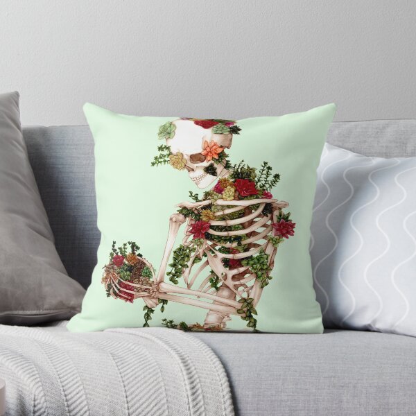 Succulent Surrender Throw Pillow