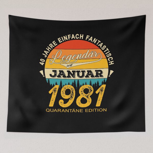 Item preview, 40th Birthday 40 Years Born In 1981 January designed and sold by Renergie.