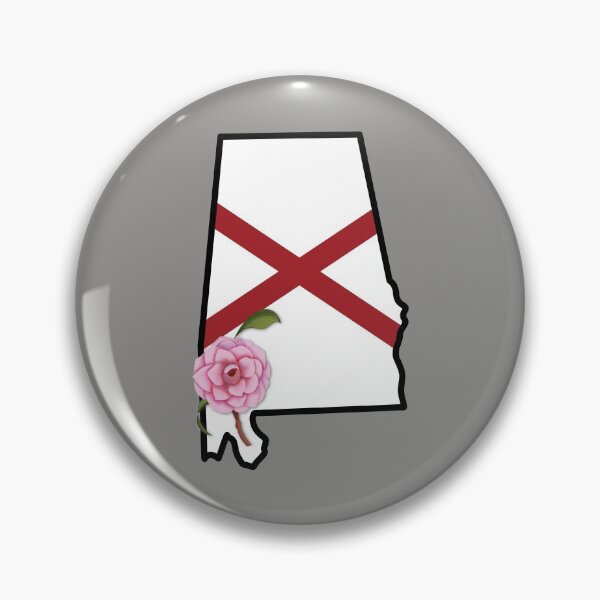 Item preview, State of Alabama Flag with State Flower Camellia designed and sold by Gsallicat.