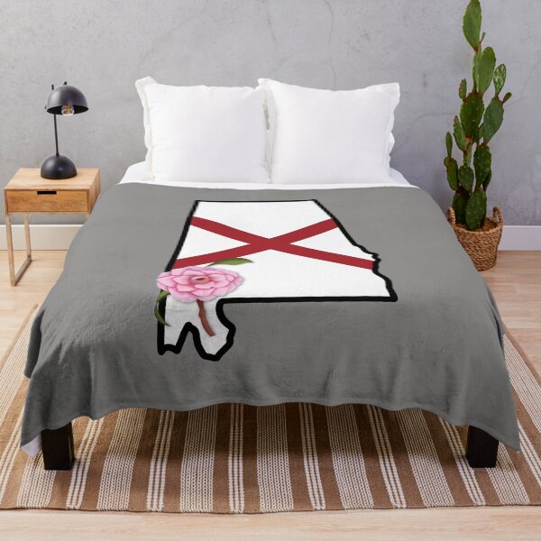 Item preview, State of Alabama Flag with State Flower Camellia designed and sold by Gsallicat.