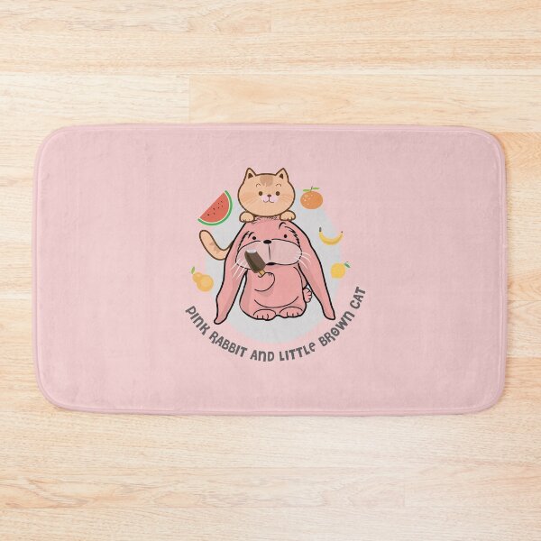 Item preview, Pink Rabbit and little brown cat designed and sold by caracheng.