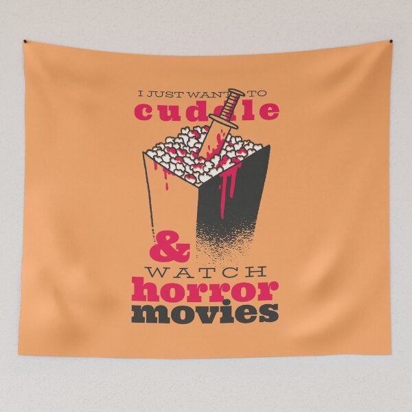 Item preview, Cuddle and watch horror movies designed and sold by Piztees.