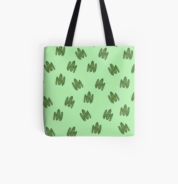 Green cactus All Over Print Tote Bag