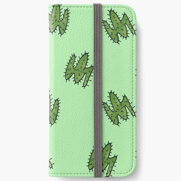 Green cactus iPhone Wallet