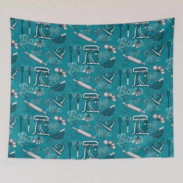 Item preview, Get Baking in turquoise blue designed and sold by Quick Brown Fox Canada.