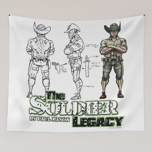 Item preview, The Soldier Legacy #3: Character turnaround designed and sold by Mason Comics.