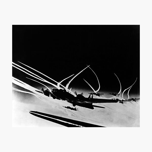 Flying Fortresses In Formation Over Europe - WW2 1943 Photographic Print