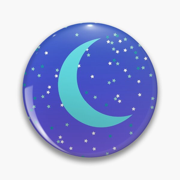 Item preview, Blue Crescent Moon with Stars and Purple and Blue Night Sky designed and sold by ShaunSandhu.