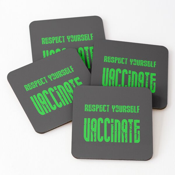 Item preview, Respect yourself, vaccinate quote in green  designed and sold by all-quotes.