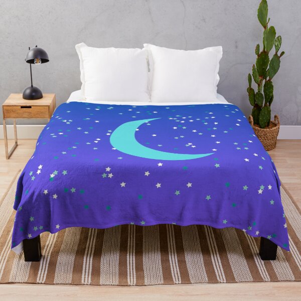 Item preview, Blue Crescent Moon with Stars and Purple and Blue Night Sky designed and sold by ShaunSandhu.