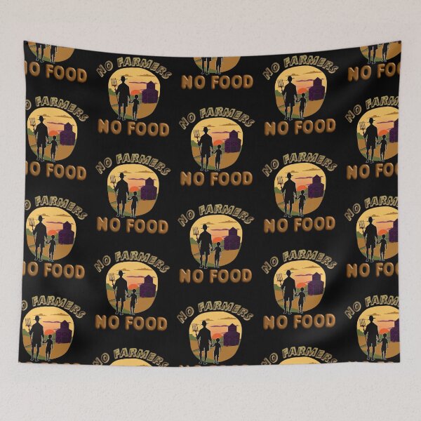 Item preview, NO FARMERS NO FOOD saying motif designed and sold by Momentfaenger.