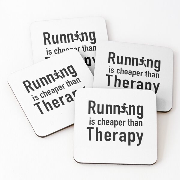 Item preview, Running is cheaper than therapy  designed and sold by CricketDoodles.