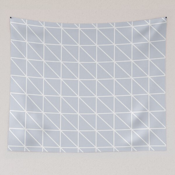 Item preview, Light Grey and White Triangle Grid Lines Geometric Pattern  designed and sold by patternsoup.