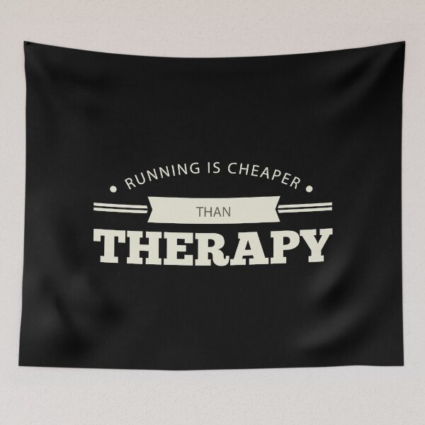 Item preview, running is cheaper than therapy designed and sold by GraphicBit.