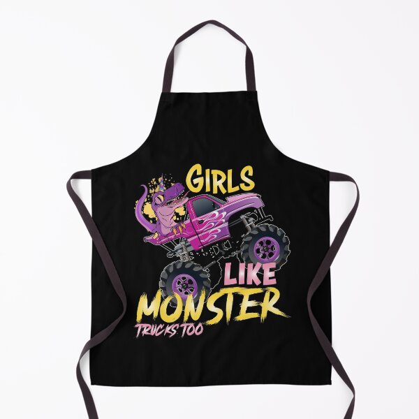 Item preview, Girls Like Monster Trucks Too Off Road Unicorn T-Rex Dinosaur designed and sold by 9ine9.