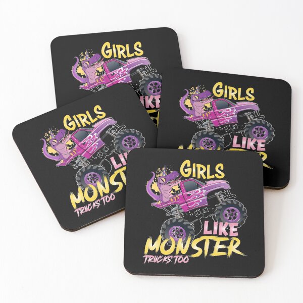 Item preview, Girls Like Monster Trucks Too Off Road Unicorn T-Rex Dinosaur  designed and sold by 9ine9.