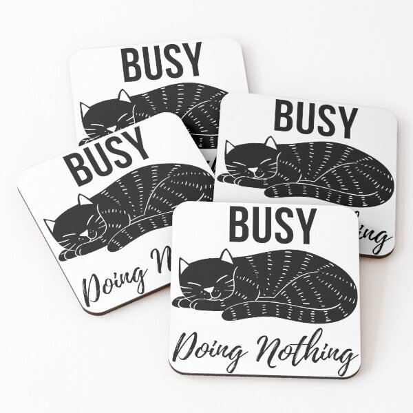 Item preview, Busy doing nothing, funny cat birthday gift ideas for cats and animals lover shirt designed and sold by Hanebs.