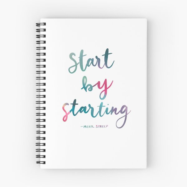 Artikelvorschau, Beginnen Sie mit dem Start - Meryl Streep Quote - Inspirational Quote entworfen und verkauft von leahcreates.