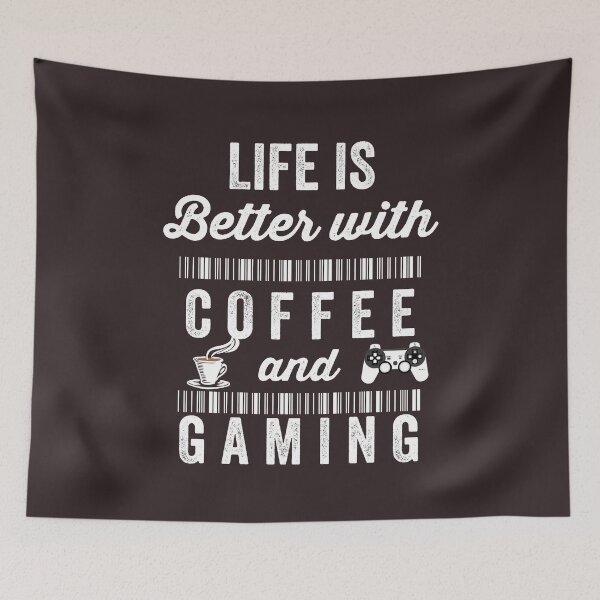 Item preview, Life is Better with Coffee and Gaming designed and sold by Luvjesus2.
