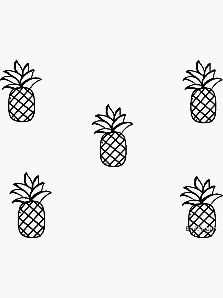 "Pineapple Sticker Pack" Sticker for Sale by enknape Redbubble