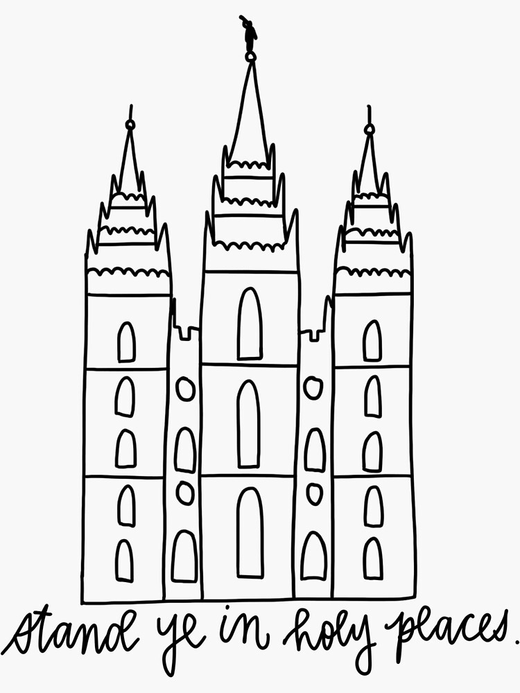 Salt Lake City LDS Temple Stand Ye in Holy Places Sticker for Sale by  juvenilepeace | Redbubble