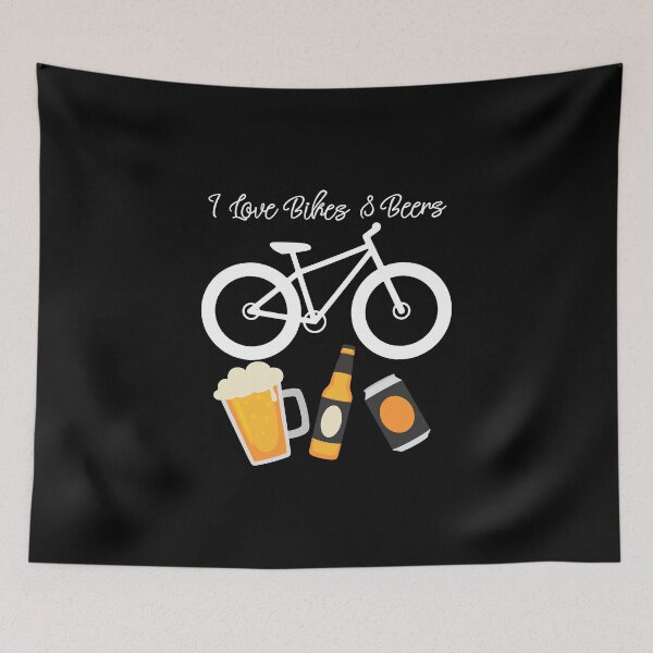 Item preview, I Love Bikes and Beer Mountain Bike Bicycle Cycling designed and sold by OneMTB.