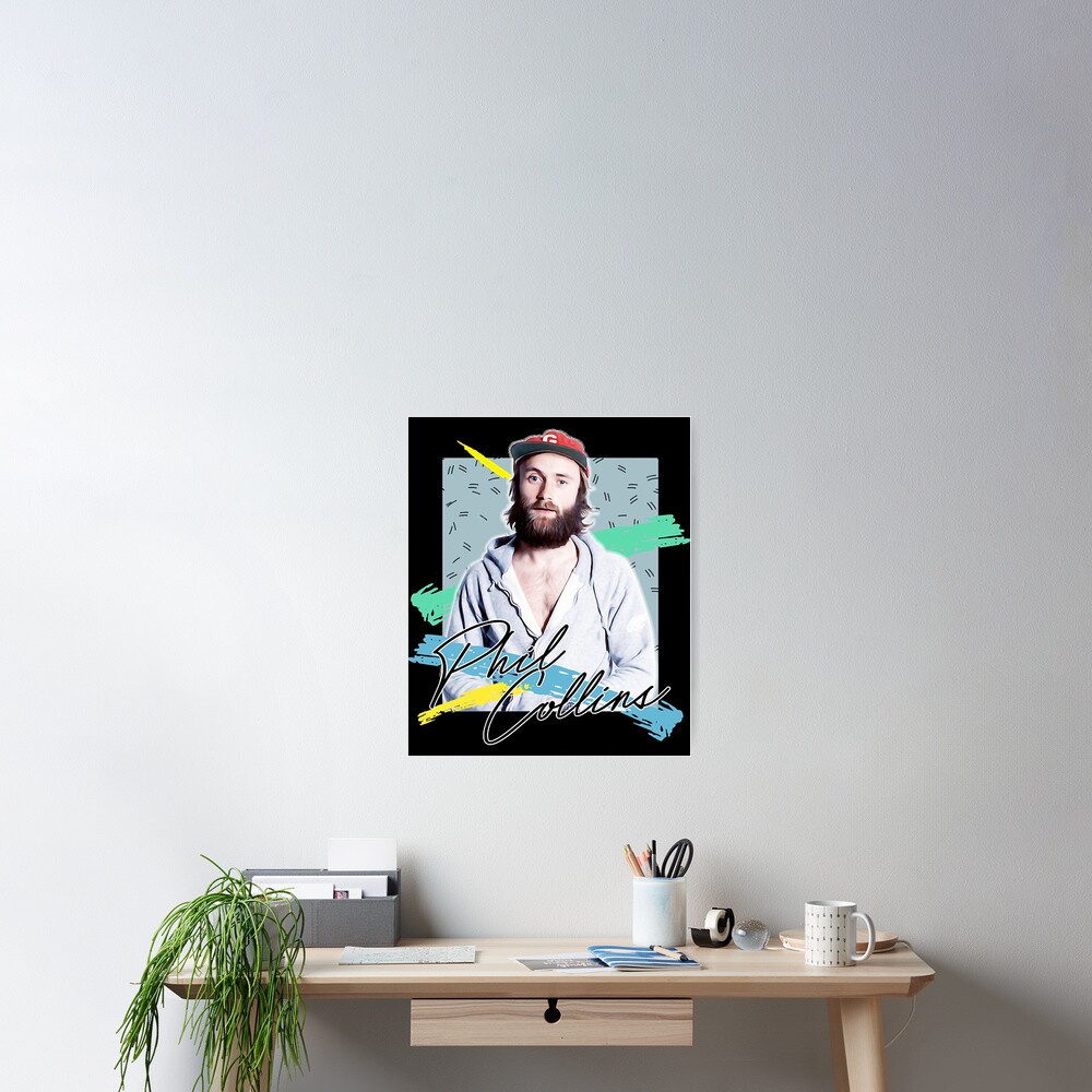 Retro 80s Phil Collins Aesthetic Fan Art Design Poster For Sale By