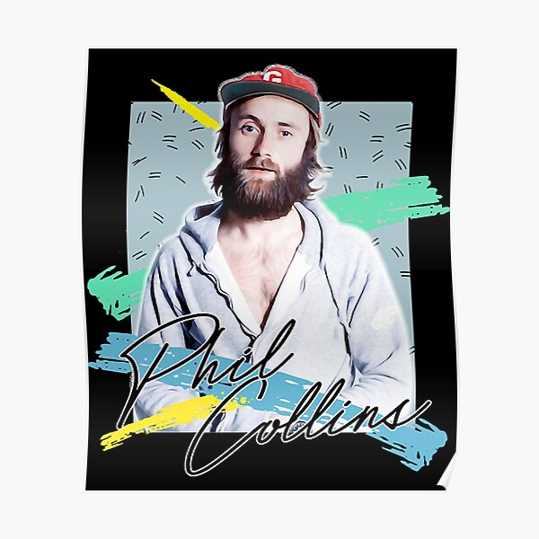 Retro 80s Phil Collins Aesthetic Fan Art Design Poster For Sale By