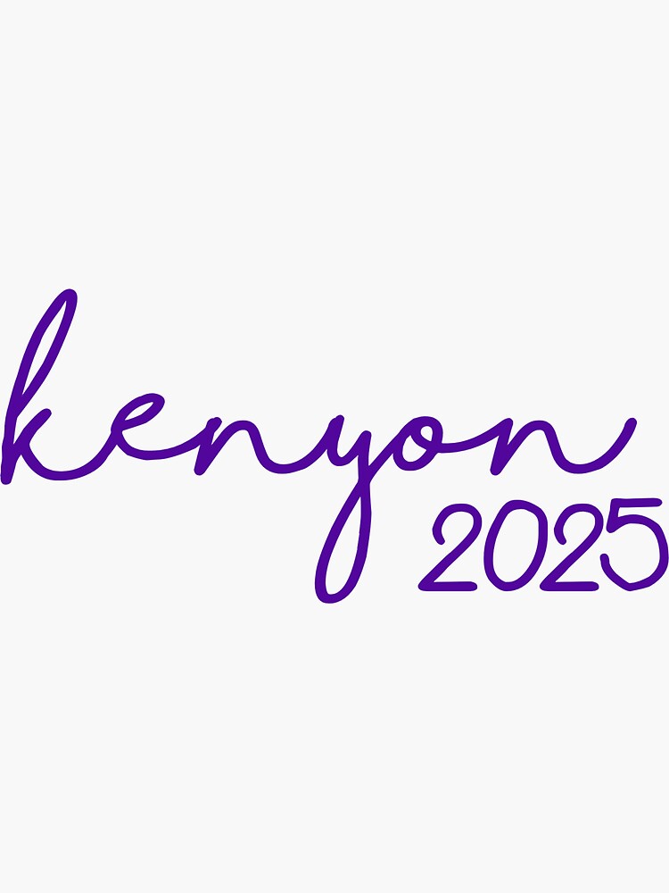 "Kenyon College Class of 2025 Sticker" Sticker for Sale by maliacampain